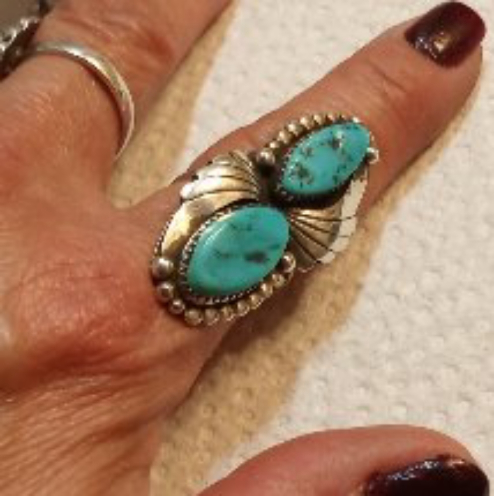 Vintage Sterling Silver and Turquoise Ring